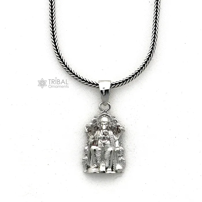 Necklaces TRIBAL ORNAMENTS 925 sterling silver Lord GANESHA unique design pendant necklace Lord Ganesha unique style handmade pendant for unisex Nsp817 Necklaces TRIBAL ORNAMENTS 925 sterling silver Lord GANESHA unique design pendant necklace Lord Ganesha unique style handmade pendant for unisex Nsp817