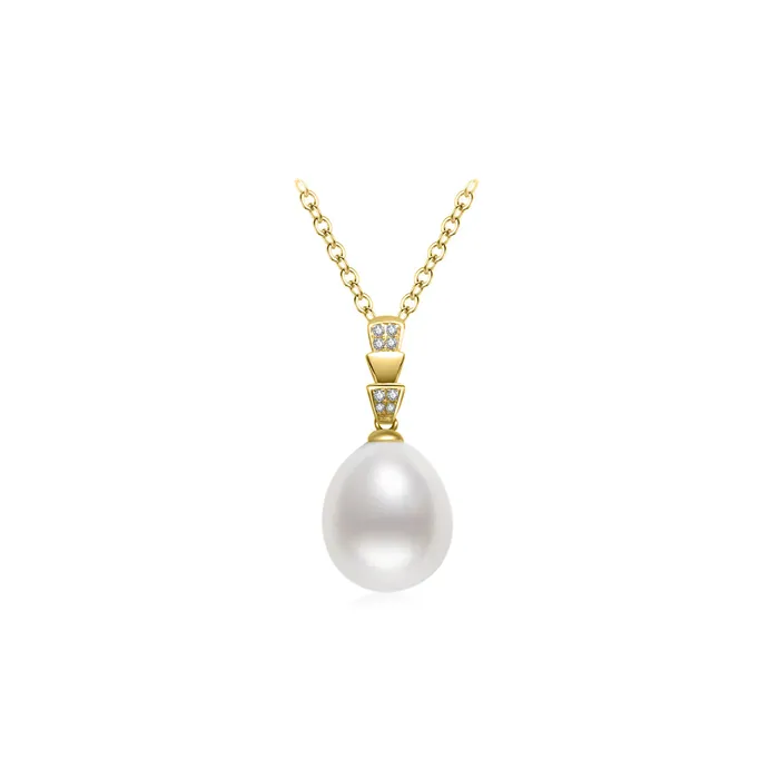 Pearly Lustre Necklaces 18K Solid Gold Australian White Diamond Saltwater Pearl Necklace KN00198 Pearly Lustre Necklaces 18K Solid Gold Australian White Diamond Saltwater Pearl Necklace KN00198