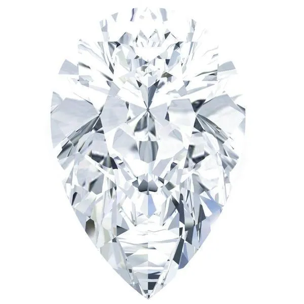 Rings Fire Brilliance FAB Moissanite Pear Cut