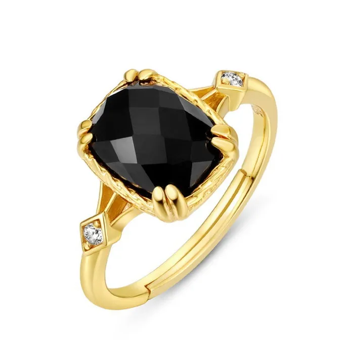 Rings Jewelvers 14k GoldFilled Black Agate Ring