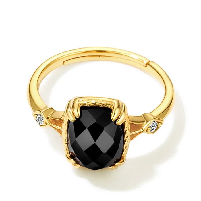 Rings Jewelvers 14k GoldFilled Black Agate Ring