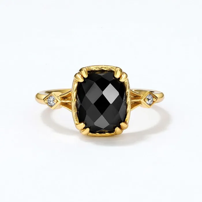 Rings Jewelvers 14k GoldFilled Black Agate Ring