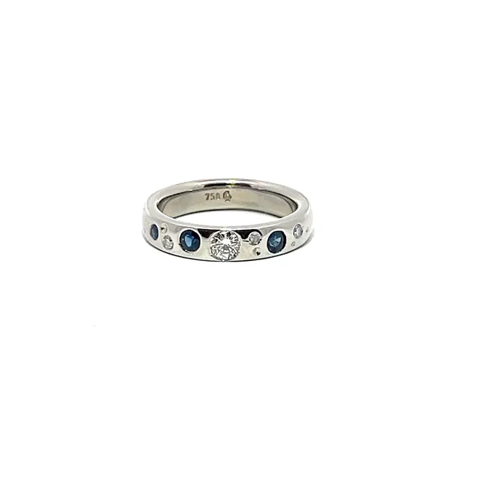 Rings STORE 5a PreOwned Diamond and Sapphire Scatter Band