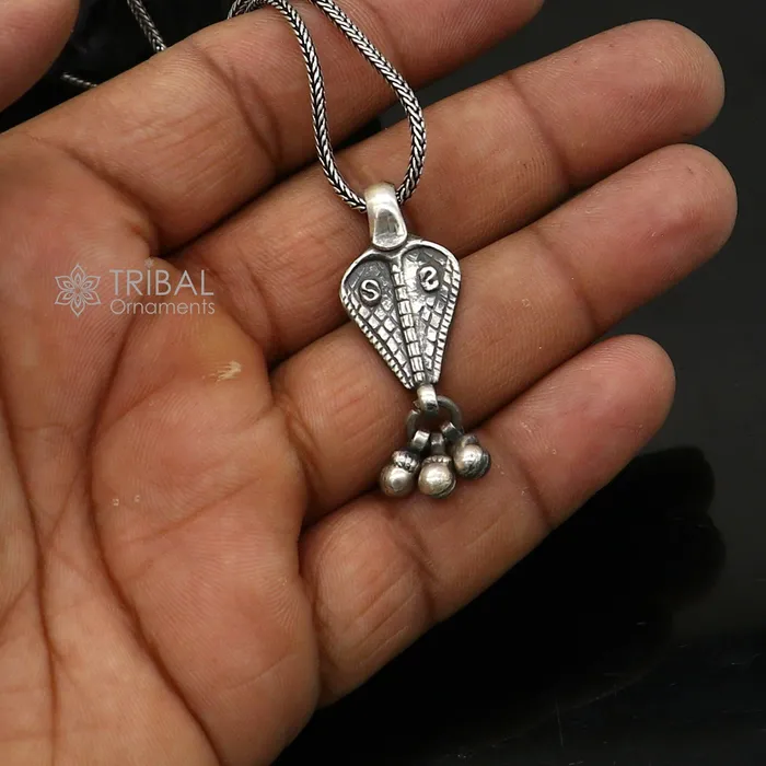 TRIBAL ORNAMENTS Necklaces 925 sterling silver unique india vintage design cultural pendant amazing pendant jewelry tribal jewellery nsp840 TRIBAL ORNAMENTS Necklaces 925 sterling silver unique india vintage design cultural pendant amazing pendant jewelry tribal jewellery nsp840