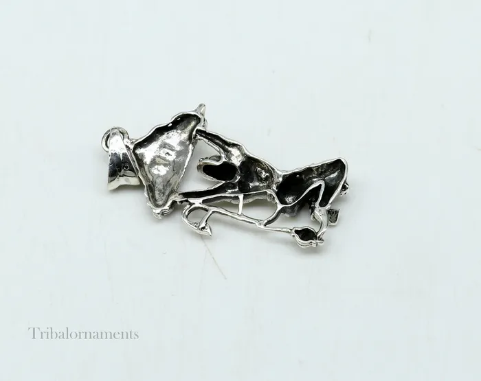 TRIBAL ORNAMENTS Necklaces Lord hanuman with mount pendant 925 sterling silver handmade divine blessing pendant amazing craftsmanship pendant gifting jewelry ssp906