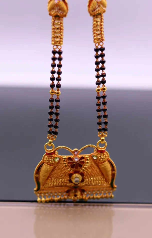 TRIBAL ORNAMENTS Necklaces Vintage antique design handmade 22kt gold amazing filigree work necklace pendant chain mangalsutra excellent jewelry from india TRIBAL ORNAMENTS Necklaces Vintage antique design handmade 22kt gold amazing filigree work necklace pendant chain mangalsutra excellent jewelry from india