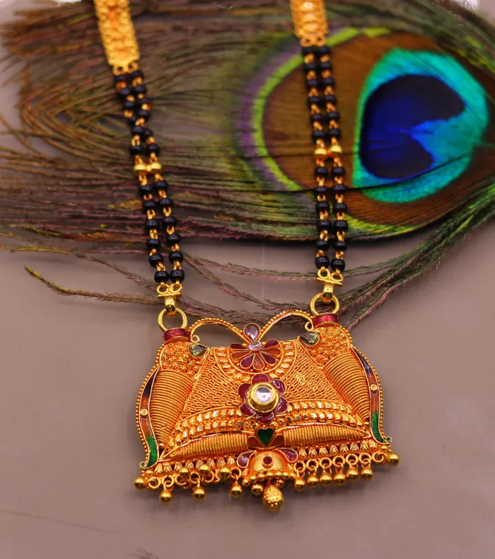 TRIBAL ORNAMENTS Necklaces Vintage antique design handmade 22kt gold amazing filigree work necklace pendant chain mangalsutra excellent jewelry from india TRIBAL ORNAMENTS Necklaces Vintage antique design handmade 22kt gold amazing filigree work necklace pendant chain mangalsutra excellent jewelry from india