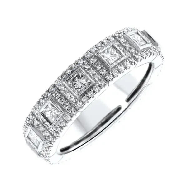 18kt White Gold Diamond Eternity Band KR096391 Diamond Source NYC Rings