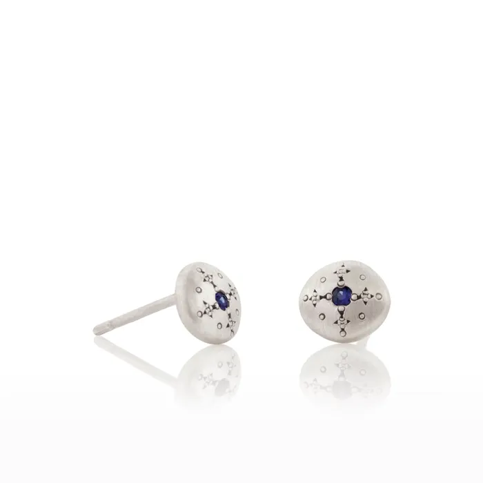 Adel Chefridi Silver Light Charm Stud Earrings Earrings