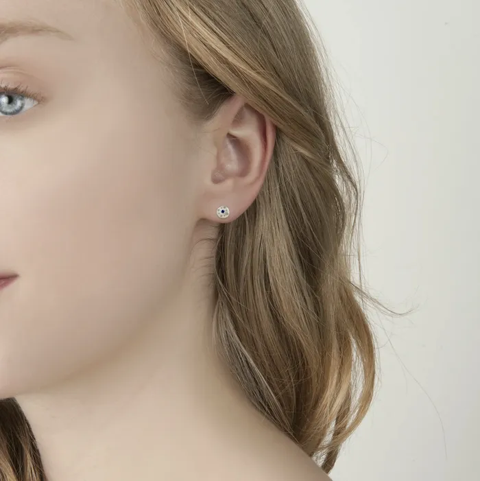 Adel Chefridi Silver Light Charm Stud Earrings Earrings