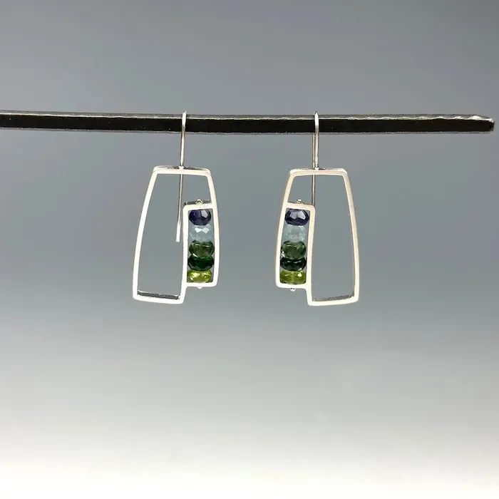 ASHKA DYMEL Earrings Split Rectangle Earrings