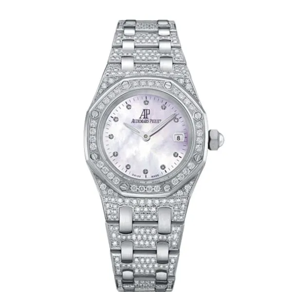 Audemars Piguet Audemars Piguet Royal Oak 33mm Ladies Watch Ref 67602BCZZ1212BC01 White Mother of Pearl Diamond Dial Diamond Bezel 18K White Gold Diamond Bracelet Bracelets Audemars Piguet Audemars Piguet Royal Oak 33mm Ladies Watch Ref 67602BCZZ1212BC01 White Mother of Pearl Diamond Dial Diamond Bezel 18K White Gold Diamond Bracelet Bracelets
