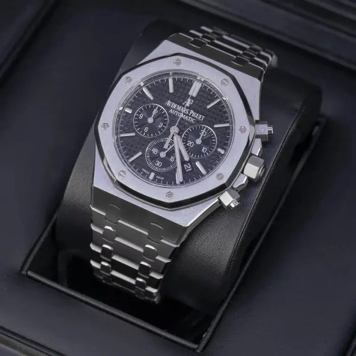 Audemars Piguet Audemars Piguet Royal Oak Selfwinding Chronograph 41mm Mens Watch Ref 26320STOO1220ST01 Black Dial Stainless Steel Bracelet Bracelets