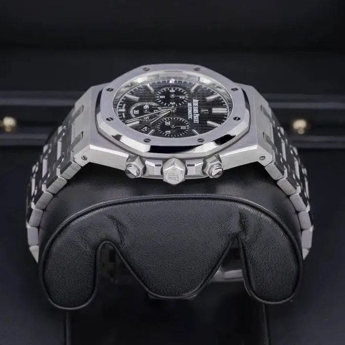 Audemars Piguet Audemars Piguet Royal Oak Selfwinding Chronograph 41mm Mens Watch Ref 26320STOO1220ST01 Black Dial Stainless Steel Bracelet Bracelets