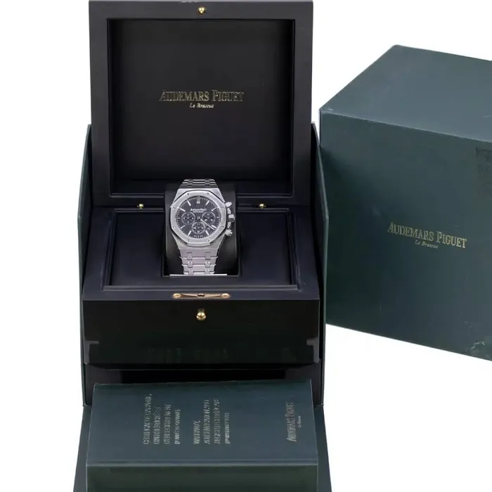 Audemars Piguet Audemars Piguet Royal Oak Selfwinding Chronograph 41mm Mens Watch Ref 26320STOO1220ST01 Black Dial Stainless Steel Bracelet Bracelets
