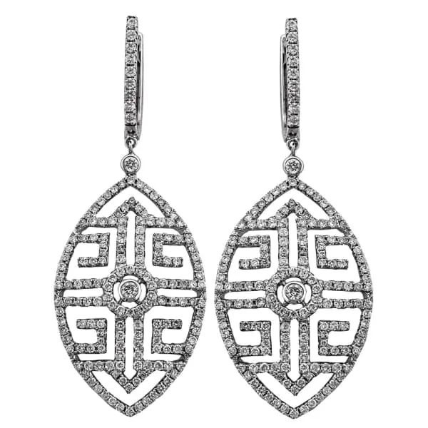 Beautiful 18k white gold diamond long Chandelier earrings EXPX7423 Diamond Source NYC Earrings Beautiful 18k white gold diamond long Chandelier earrings EXPX7423 Diamond Source NYC Earrings