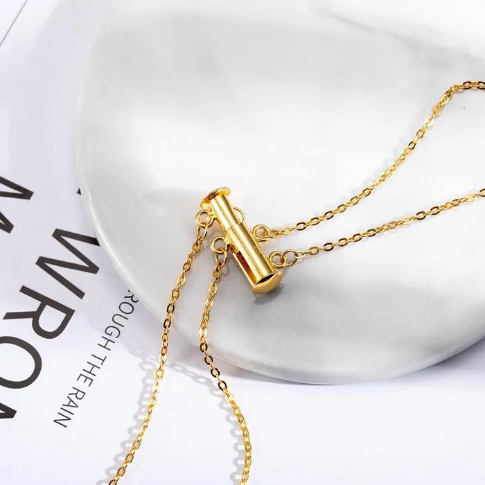 Belbren Custom Layered Initials and Tiny Moonstone Birthstone Necklace Personalized Jewelry for Women Elegant Rose Gold Gold or Silver Finish Necklaces