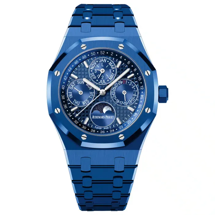 Bracelets Audemars Piguet Audemars Piguet Royal Oak Perpetual Calendar 41mm Mens Watch Ref 26579CSOO1225CS01 Blue Dial Blue Ceramic Bracelet Bracelets Audemars Piguet Audemars Piguet Royal Oak Perpetual Calendar 41mm Mens Watch Ref 26579CSOO1225CS01 Blue Dial Blue Ceramic Bracelet