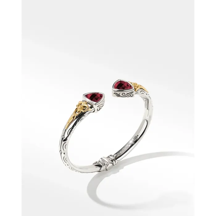 Bracelets Konstantino Konstantino Anthos Silver and 18K Gold Prism Hinge Bracelet with Corundum Bracelets Konstantino Konstantino Anthos Silver and 18K Gold Prism Hinge Bracelet with Corundum