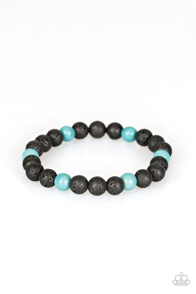 Bracelets Paparazzi Bracelet All Zen Blue Paparazzi Jewelry