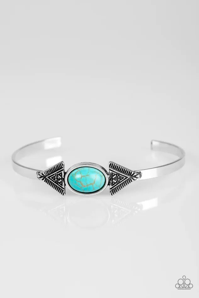 Bracelets Paparazzi Bracelet Apache Trail Blue Paparazzi Jewelry