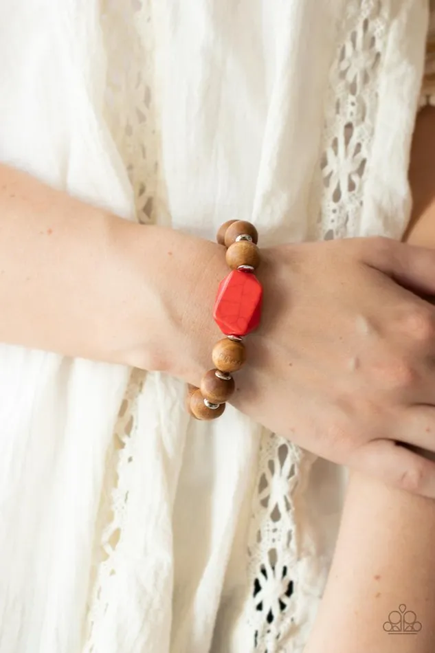 Bracelets Paparazzi Jewelry Paparazzi Bracelet Abundantly Artisan Red