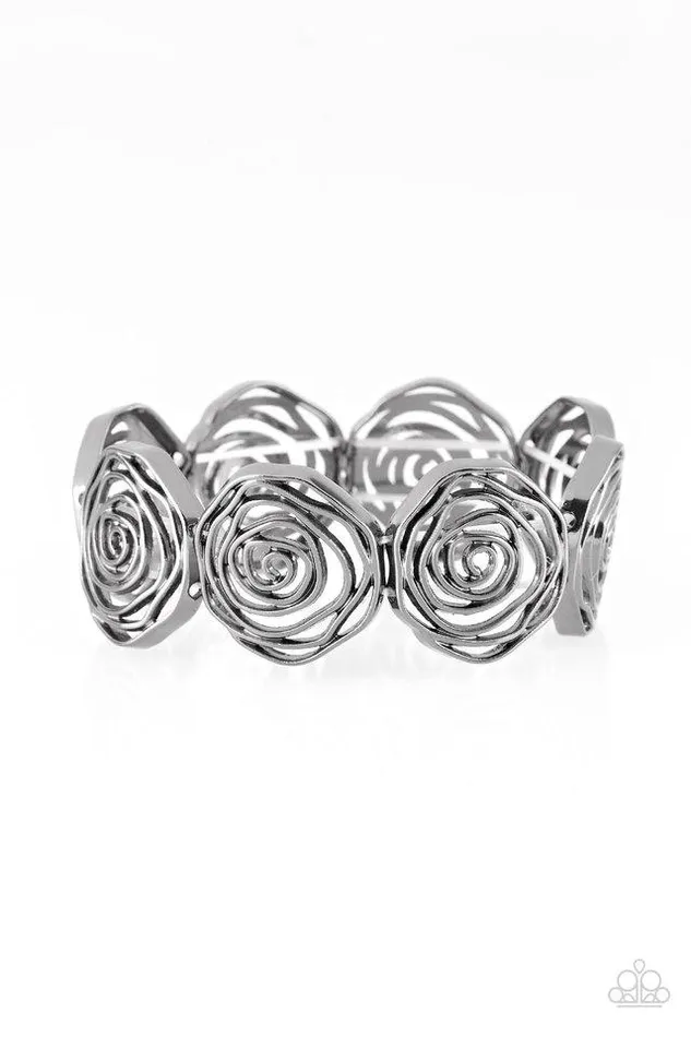 Bracelets Paparazzi Jewelry Paparazzi Bracelet Beat Around The ROSEBUSH Black