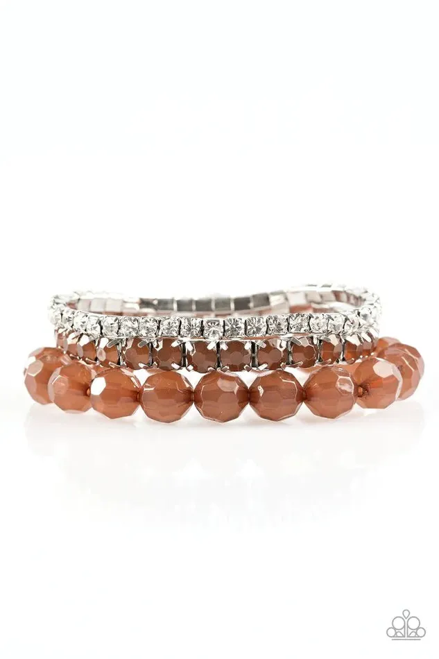 Bracelets Paparazzi Jewelry Paparazzi Bracelet Beautiful Bravado Brown