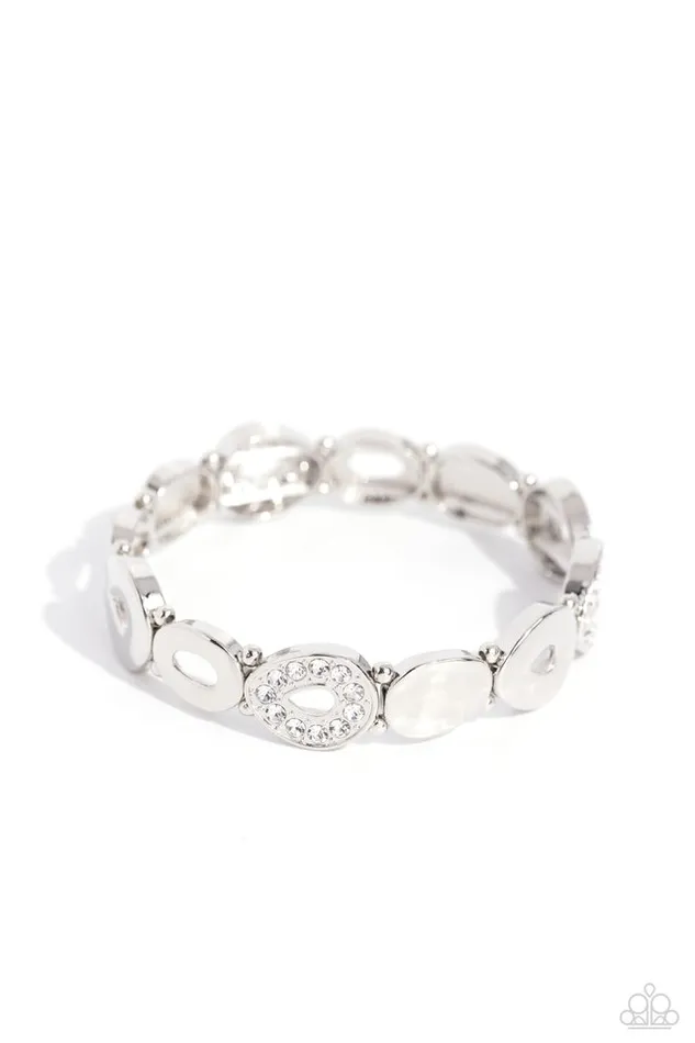 Bracelets Paparazzi Jewelry Paparazzi Bracelet Calibrated Class White Bracelets Paparazzi Jewelry Paparazzi Bracelet Calibrated Class White