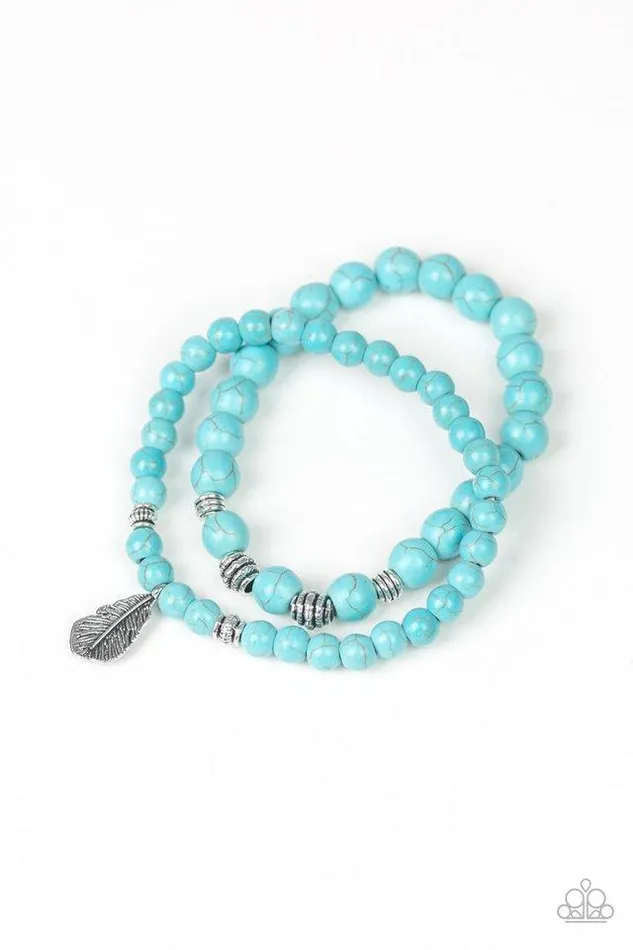 Bracelets Paparazzi Jewelry Paparazzi Bracelet Desert Dove Blue