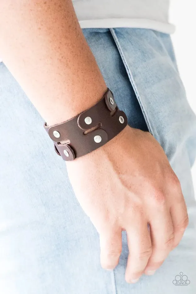 Bracelets Paparazzi Jewelry Paparazzi Bracelet Downright Desperado Brown