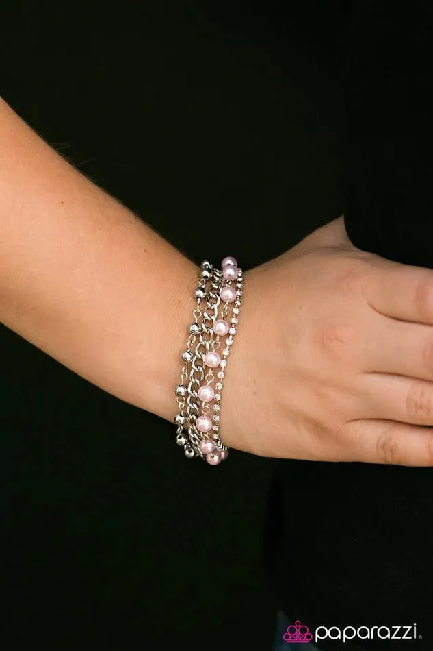 Bracelets Paparazzi Jewelry Paparazzi Bracelet GLITZY Business Pink