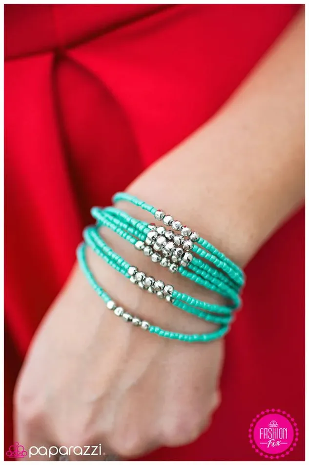 Bracelets Paparazzi Jewelry Paparazzi Bracelet Just BEAD it Blue