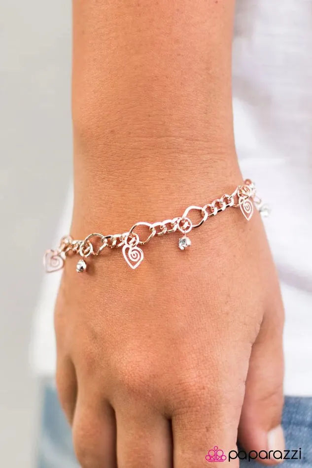 Bracelets Paparazzi Jewelry Paparazzi Bracelet Let Your Heart Sing Gold