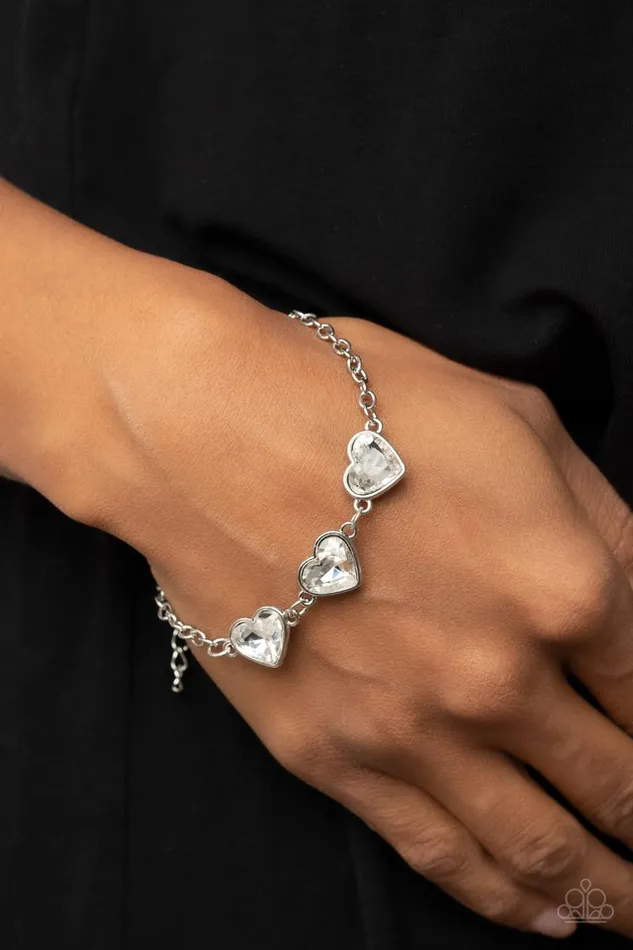 Bracelets Paparazzi Jewelry Paparazzi Bracelet Little Heartbreaker White