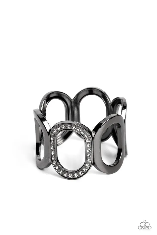 Bracelets Paparazzi Jewelry Paparazzi Bracelet Opulent Ovals Black Bracelets Paparazzi Jewelry Paparazzi Bracelet Opulent Ovals Black