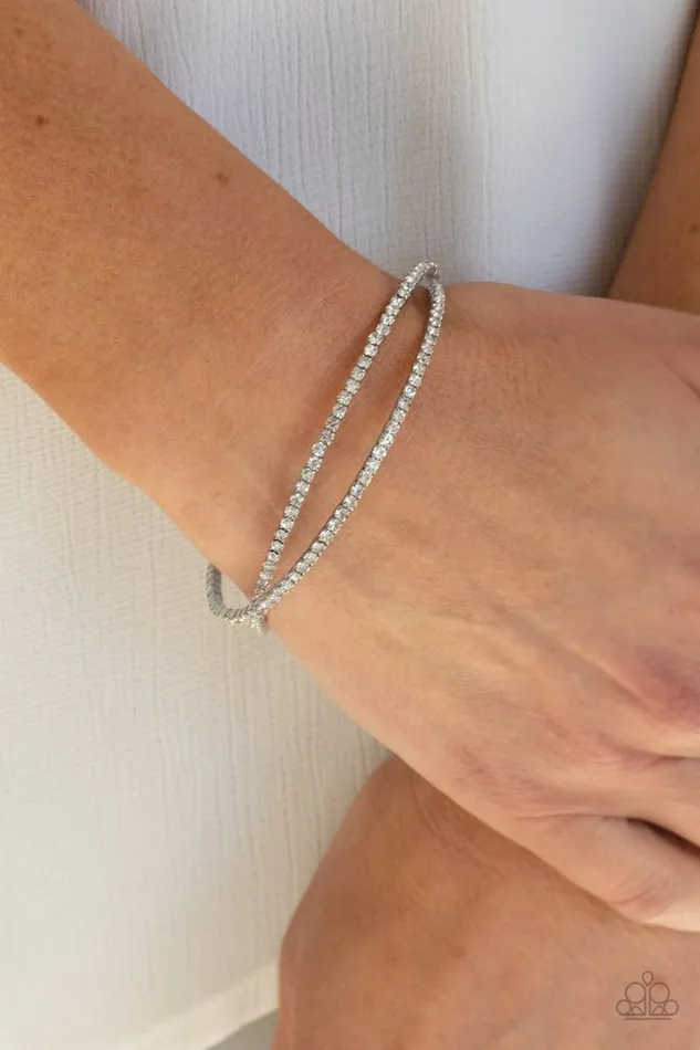 Bracelets Paparazzi Jewelry Paparazzi Bracelet Plus One Status White