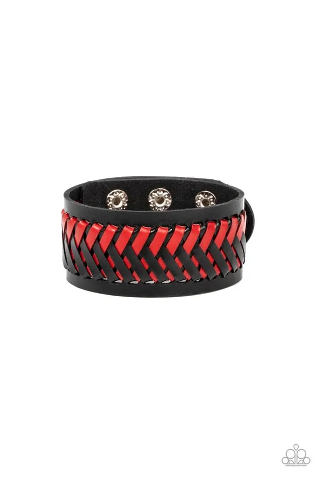 Bracelets Paparazzi Jewelry Paparazzi Bracelet Punk Rocker Road Red Bracelets Paparazzi Jewelry Paparazzi Bracelet Punk Rocker Road Red