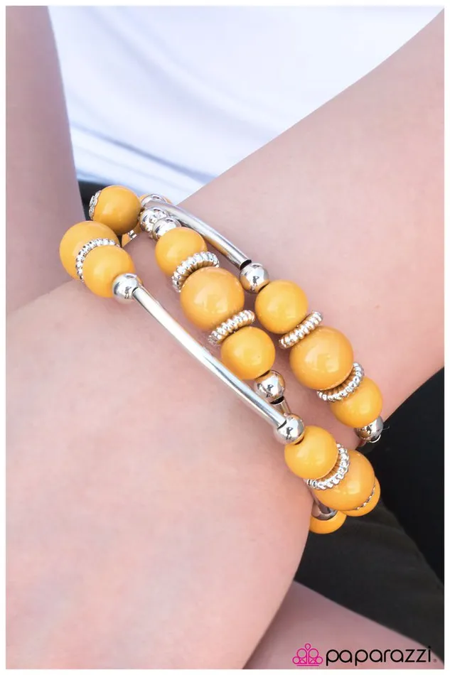Bracelets Paparazzi Jewelry Paparazzi Bracelet Thats A Wrap Yellow