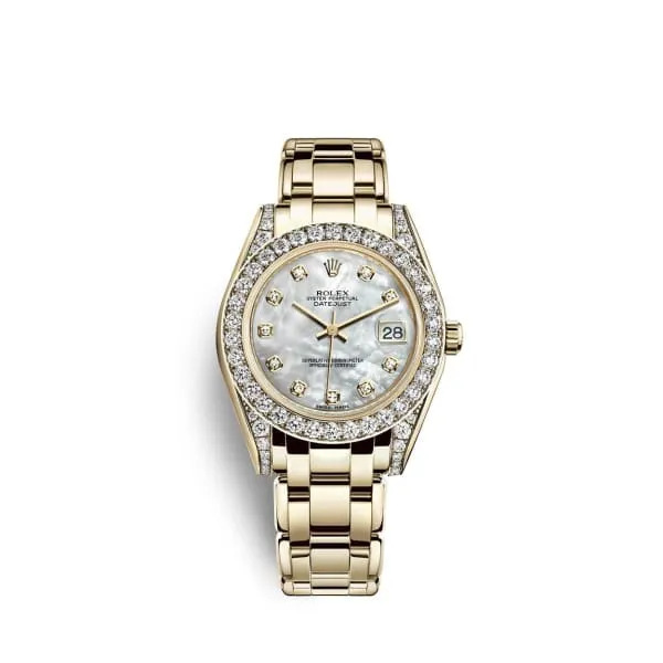 Bracelets Rolex Pearlmaster 34mm Ref 811580001 White mother of Pearl Diamond Dial Diamond Bezel Diamond Case 18K Yellow Gold Bracelet Womens Watch Rolex Bracelets Rolex Pearlmaster 34mm Ref 811580001 White mother of Pearl Diamond Dial Diamond Bezel Diamond Case 18K Yellow Gold Bracelet Womens Watch Rolex