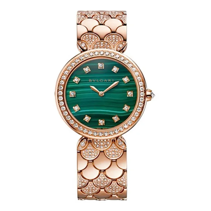 Bulgari Bracelets Bulgari Divas Dream 33mm Watch Ref 103521 Green Diamond Index Dial Diamond Bezel 18K Rose Gold Diamond Bracelet Bulgari Bracelets Bulgari Divas Dream 33mm Watch Ref 103521 Green Diamond Index Dial Diamond Bezel 18K Rose Gold Diamond Bracelet