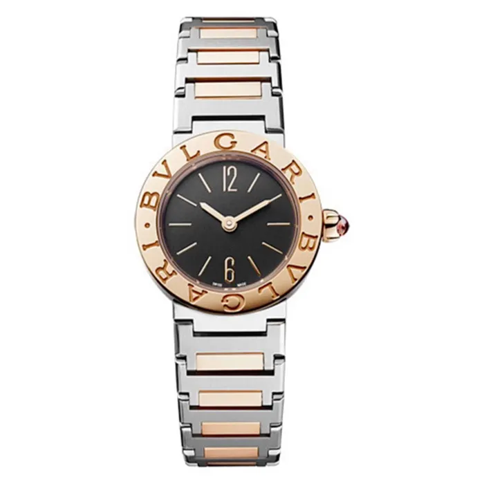 Bulgari Bulgari Bulgari 23mm Watch Ref 102944 Black Index Dial Two Tone 18K Rose Gold Stainless Steel Bracelet Bulgari Bracelets Bulgari Bulgari Bulgari 23mm Watch Ref 102944 Black Index Dial Two Tone 18K Rose Gold Stainless Steel Bracelet Bulgari Bracelets