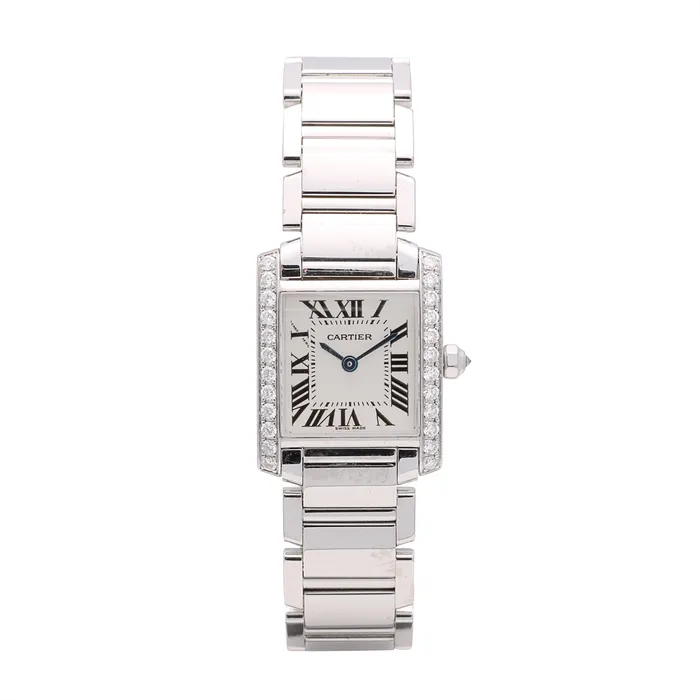 Cartier Watches Cartier Ladies Tank Francaise Watch 18K WG Diamonds 25mm x 20mm Quartz Preowned Cartier Watches Cartier Ladies Tank Francaise Watch 18K WG Diamonds 25mm x 20mm Quartz Preowned