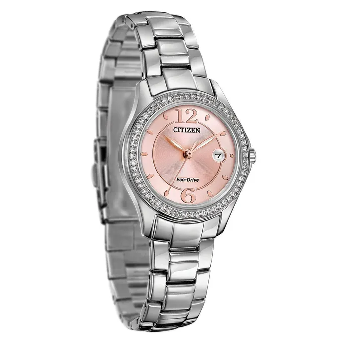 Citizen Watches Citizen Silhouette Crystal Watch Pink Dial Crystals 29mm EcoDrive Citizen Watches Citizen Silhouette Crystal Watch Pink Dial Crystals 29mm EcoDrive