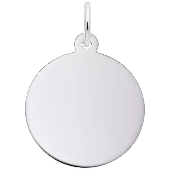 Croghans Sterling Silver Small Round Disc Charm Rings