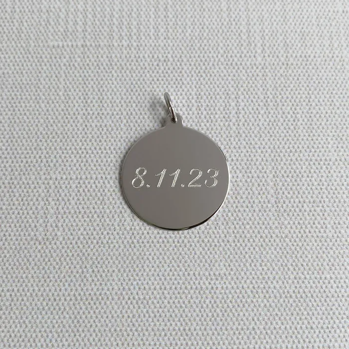 Croghans Sterling Silver Small Round Disc Charm Rings