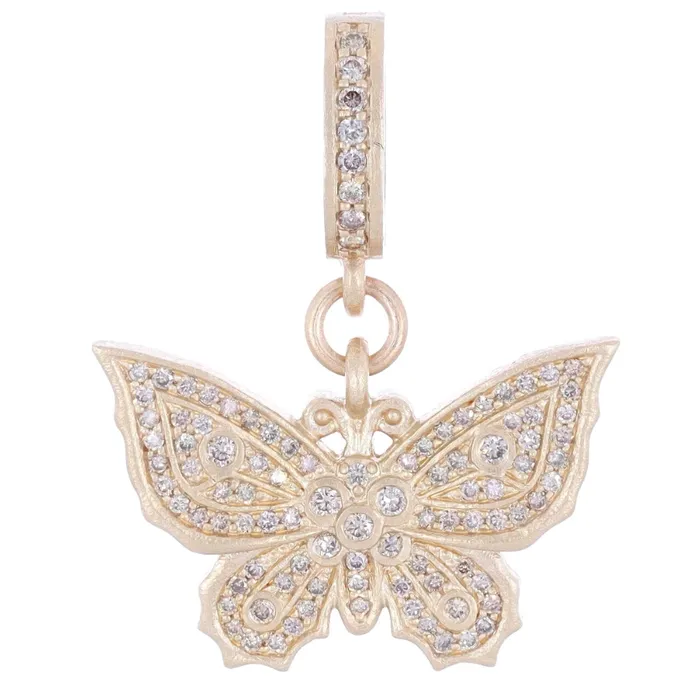 Cynthia Ann 14K Yellow Gold Classic Butterfly Diamond Pendant Cynthia Ann PreStyled Sets Cynthia Ann 14K Yellow Gold Classic Butterfly Diamond Pendant Cynthia Ann PreStyled Sets