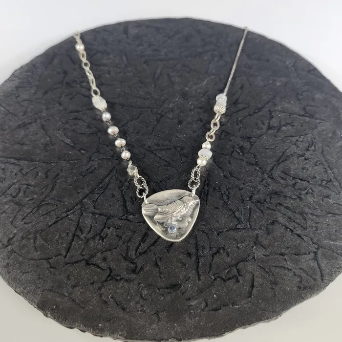 DAKOTA MOON Silver Triangle Bird Necklace Necklaces