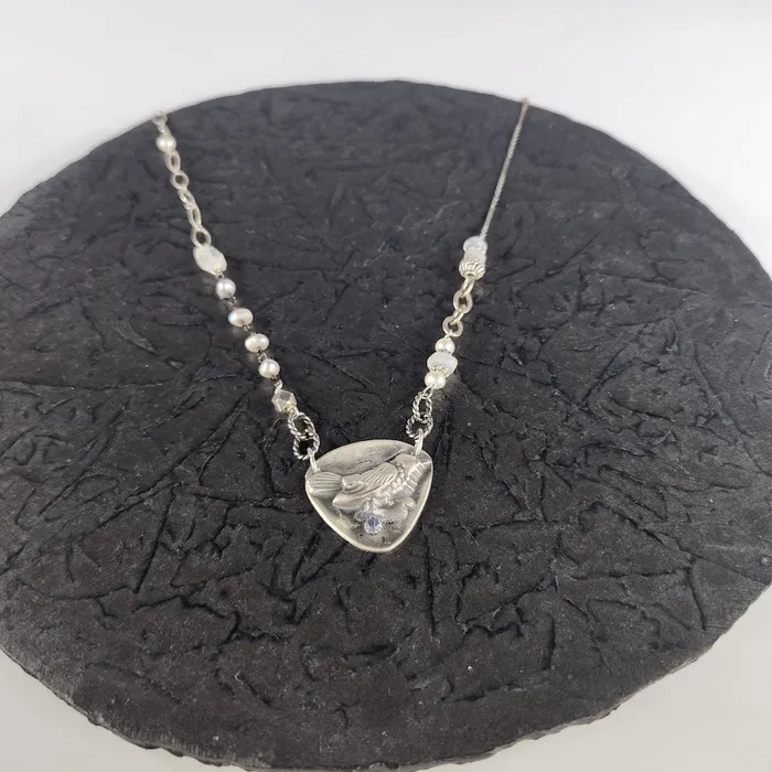 DAKOTA MOON Silver Triangle Bird Necklace Necklaces