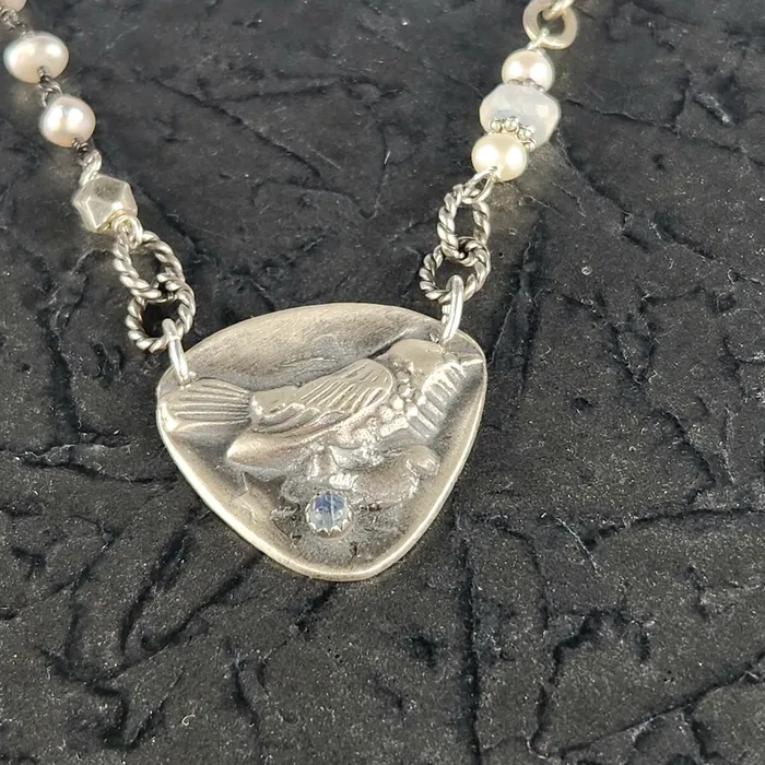 DAKOTA MOON Silver Triangle Bird Necklace Necklaces
